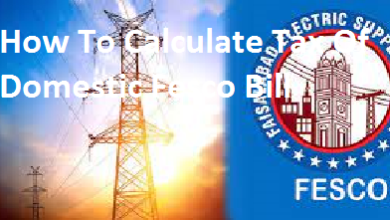 How To Calculate Tax Of Domestic Fesco Bill