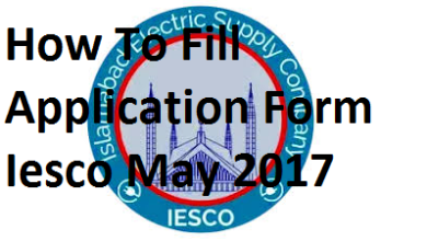 How To Fill Application Form Iesco May 2017