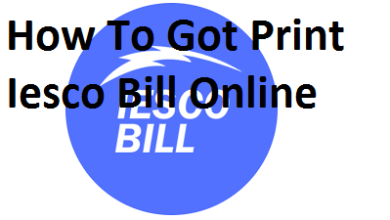 How To Got Print Iesco Bill Online