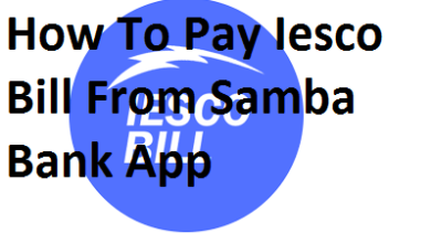 How To Pay Iesco Bill From Samba Bank App