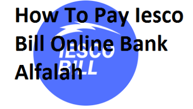 How To Pay Iesco Bill Online Bank Alfalah
